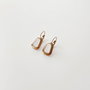 Heliophilia Silver Pendientes de Acero Inoxidable 316L Dorado y Blanco 3 cm